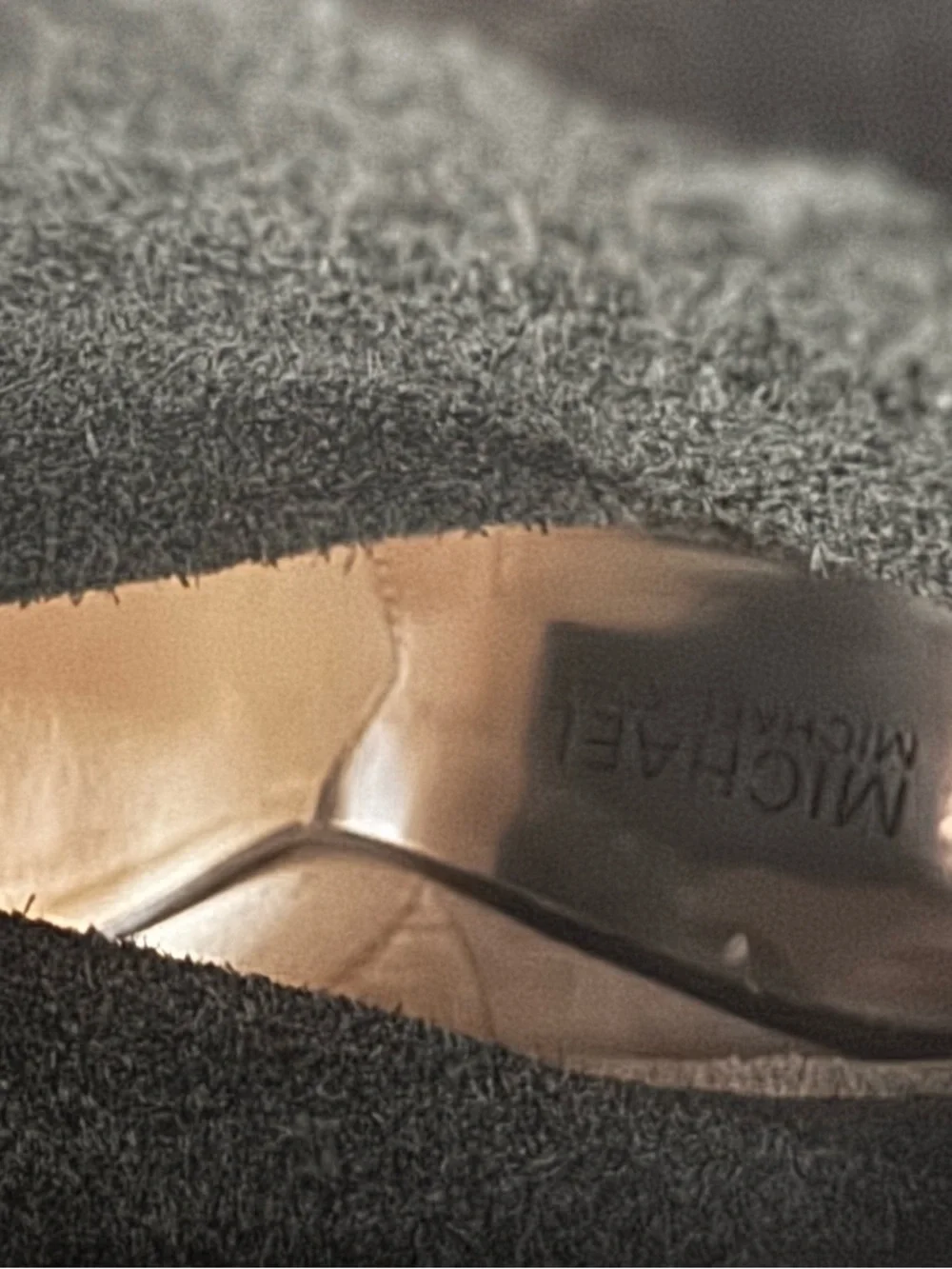 Michael Kors St Marks Boot Black Leather Peep Toe Lace Up Booties Heels Size 8 - Picture 6 of 8